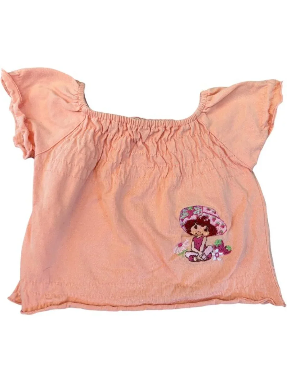 Vintage 2007 Strawberry Shortcake Girls Toddler Short Sleeve Shirt Sz 12M Y2K